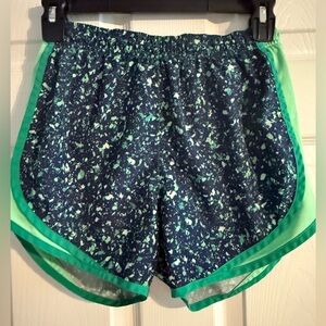 Nike Women's Athletic Shorts in Green and Blue- Size small